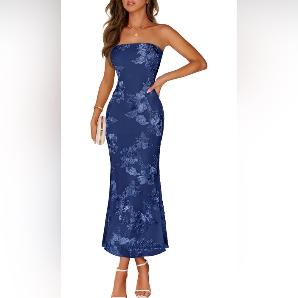 🆕Summer Mesh Tube Bodycon Formal Cocktail Long Dress